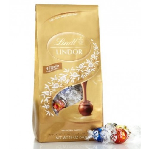 Lindt lindor瑞士莲香软夹心巧克力球混合礼袋 600g 50粒